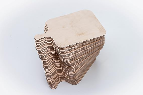 Eli Tarte Flambée Board L Set of 40 - Serving Board Pizza Plate & Chopping Board Made of Sturdy Birch Wood - Rustic Pizza Board/Wooden Plate for Pizza Pinsa Onion Cake - Handmade in Germany