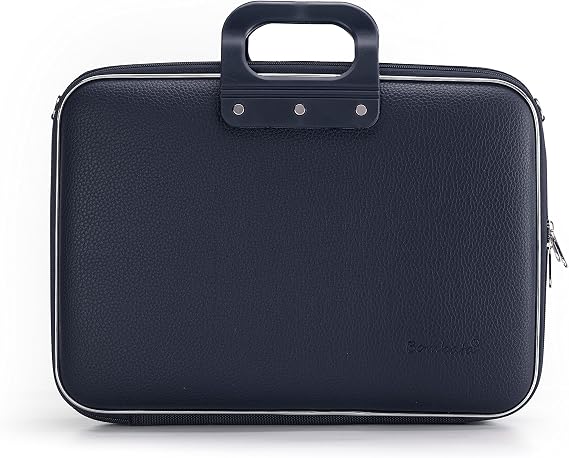 Bombata E00804-11 Classic Brief Case for 15.6-Inch Laptop - Dark Blue