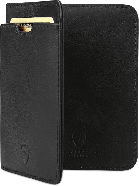 Vaultskin City Slim Leather Bifold RFID Wallet for Men, GBP Euro