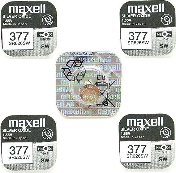 MAXELL 377 Pil Gümüş Oksit 1,55V, 5X Tekli Blister