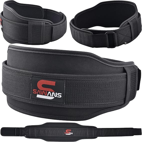 Weight Lifting Belt Gym Fitness Training Double Strength Neoprene 5.5 Inch Bodybuilding Workout Belt Men Women Support Powerlifting Squats Deadlifts Equipment