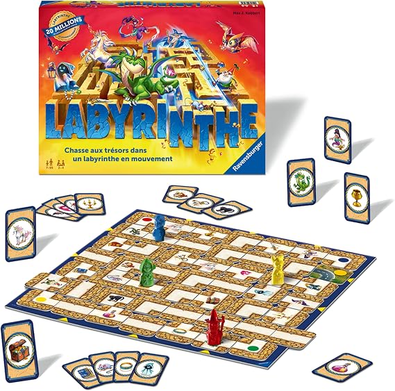 Ravensburger - Labyrinth - Classic board game - Family puzzle game - 2 to 4 players from 7 years old - 26743