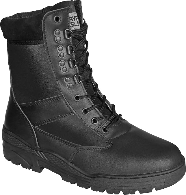 Savage Island Combat Boots Black Full Leather