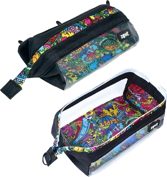 ZIPIT Lenny Clear School Case, Wide Opening, Clear