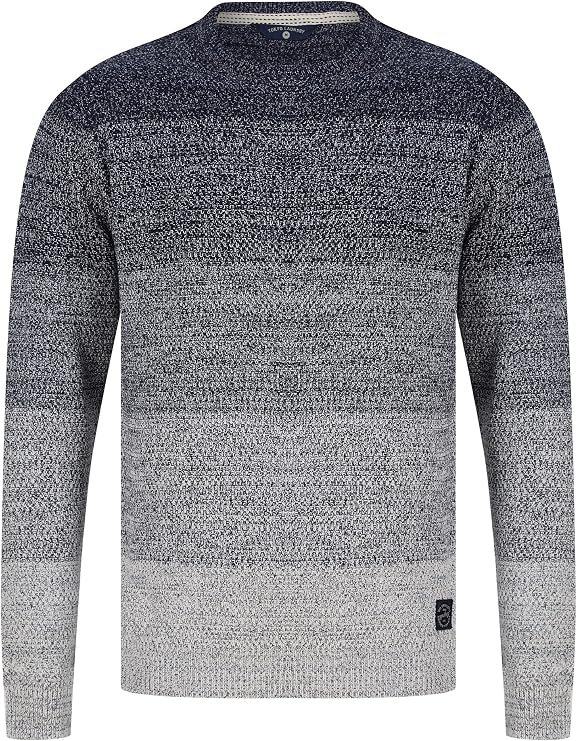 Tokyo Laundry Men's Dusen Graduated Colour Block Cotton Rich Knitted Jumper