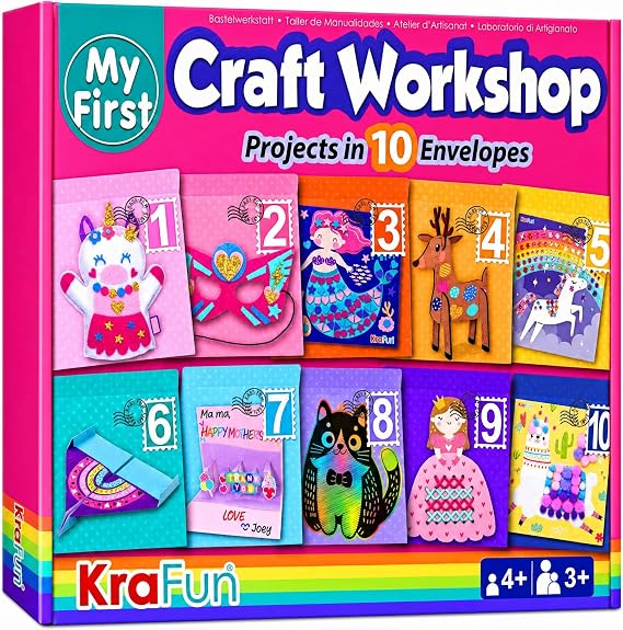 KRAFUN Beginner Craft Workshop Unicorn & Mermaid Kit Ages 3+