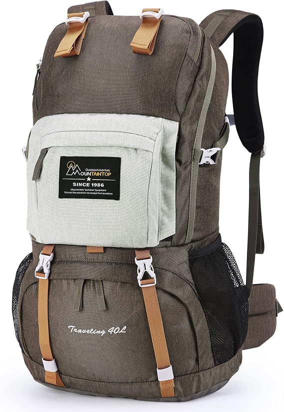 MOUNTAINTOP 40L Hiking Backpack Water Resistant Rucksack Unisex