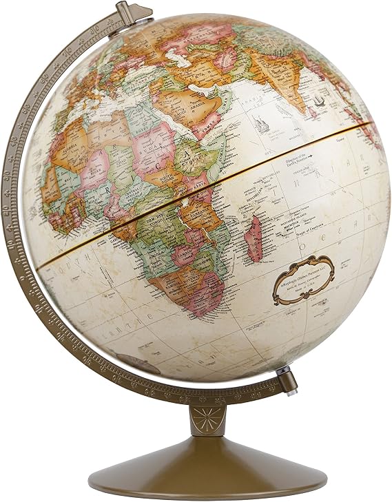 Replogle Globes Franklin World Globe, Antique Ocean, 12-Inch Diameter,Over 4,000 Place Names