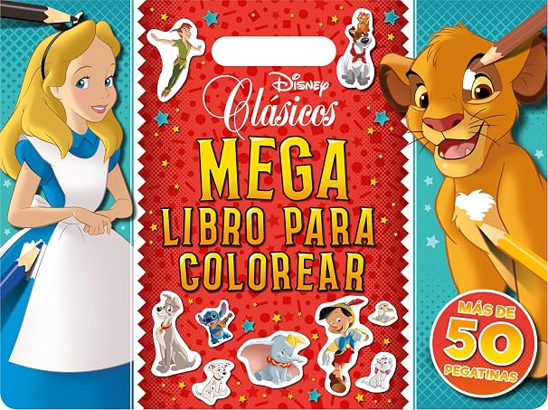 Clásicos Disney. Megalibro para colorear: Con pegatinas (Disney. Otras propiedades)