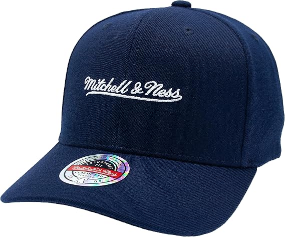 Mitchell & Ness Script Logo Classic Red Snapback Baseball Cap (Adjustable)