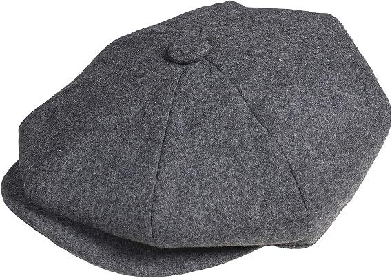 PEAKY BLINDERS 8 Piece 'Newsboy' Style Flat Cap -Tweed Wool Fabric Variations
