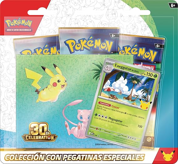 Pokémon: 30th Anniversary Celebration Special Sticker Collection - JCC Pokémon Alola's Exeggutor (1 Holographic Promotion Card and 3 Upgrade Envelopes)