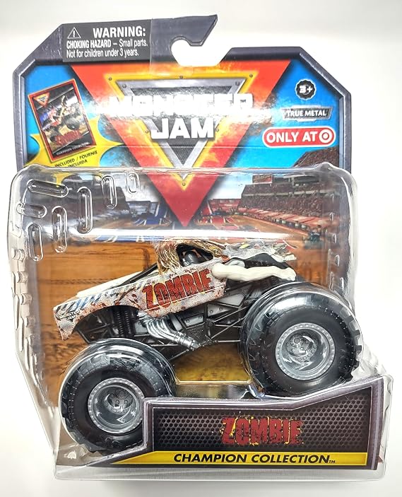 Monster Jam Stadium Series Championship Collection Monster Truck - 1:64 Scale,  with Collectible Trading Card (Zombie)