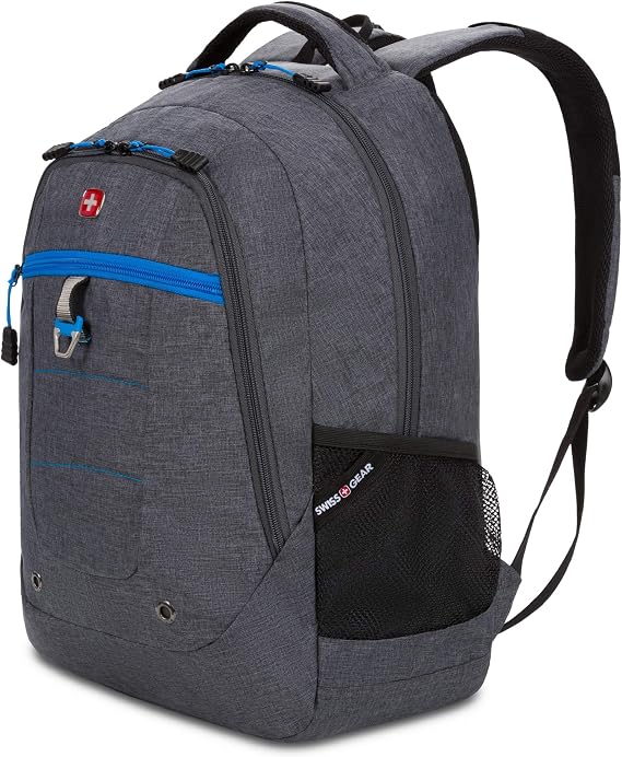 SWISSGEAR 5918 Laptop Backpack, Ideal for Commuting, Work, Travel, College, and School, Fits 15 Inch Laptop Notebook - Grey Heather