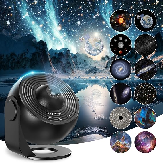 13 in 1 Galaxy Projector, Planetarium Star Projector with 12 Film Discs, Starry Sky Night Light for Kids Adults Ceiling Bedroom, Party [Energy Class G]