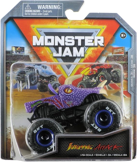Monster Jam 2023 Spin Master 1:64 Diecast Track Series 31 Arena Favorite Jurassic Attack