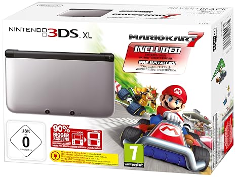 Nintendo 3DS XL - handheld game console - black silver