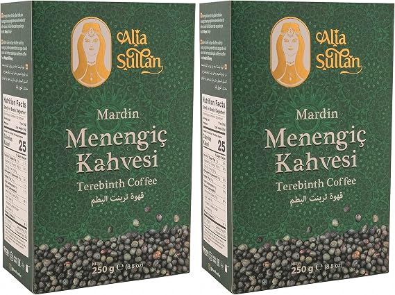 Alia Sultan Mardin Menengiç Kahvesi 250 g Paket - Otantik ve Geleneksel Zengin Lezzet - Yabani Antep Fıstığı İçerikli - Sakızımsı Tat - Mükemmel Aroma (2 paketi)