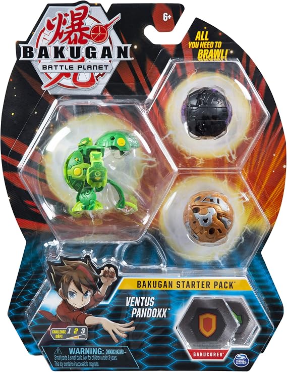 Bakugan Starter 3 Pack Action Figure - Ventus Pandoxx