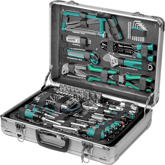 Mannesmann M 29072 Alüminyum Çantalı Alet Seti, 124 Parça