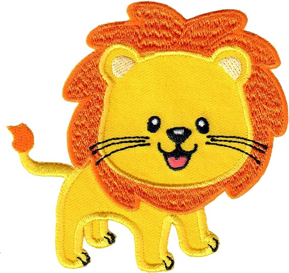 PatchMommy Lion Iron-On Patch for Kids, 3.25" x 3.5"