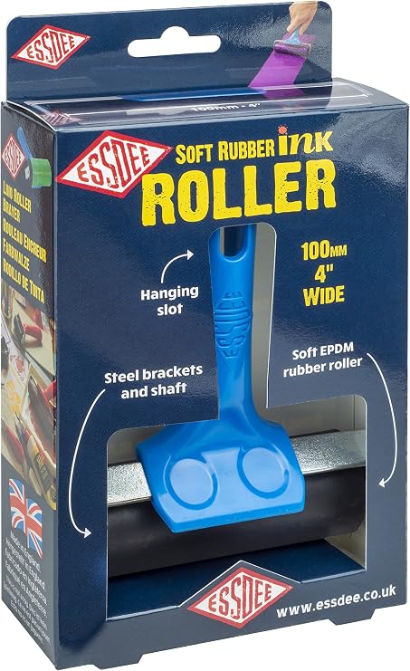ESSDEE Ink Roller/Brayer (Soft) 100mm, Blue