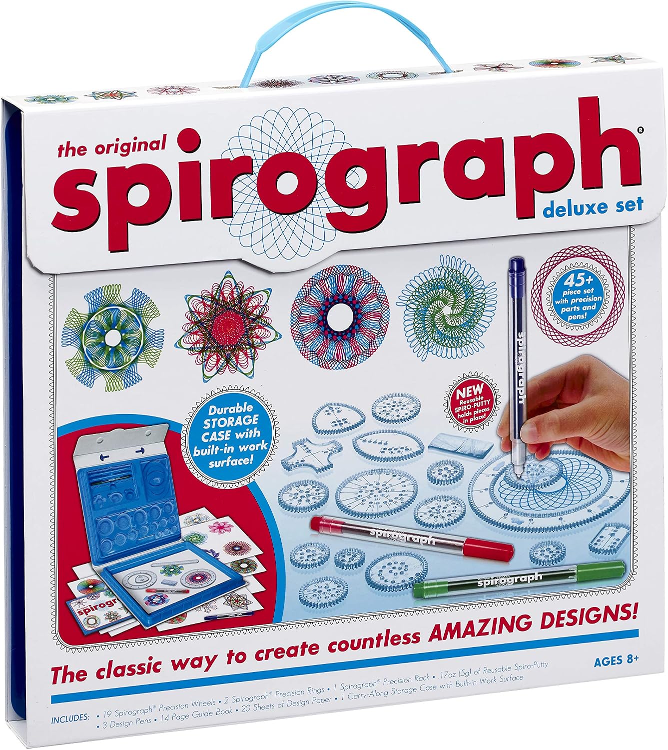 Spirograph Deluxe Set | Create Amazing Endless Designs | Including The Iconic Precision Parts, Pens & Spiro-Putty | Features Durable Storage Case | Creative Arts & Crafts Activity | For Ages 8