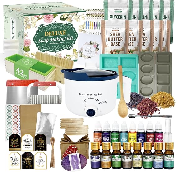 LFISGNN Deluxe Sopa Making Kit with Soap Supplies for Adults DIY Soap Maker