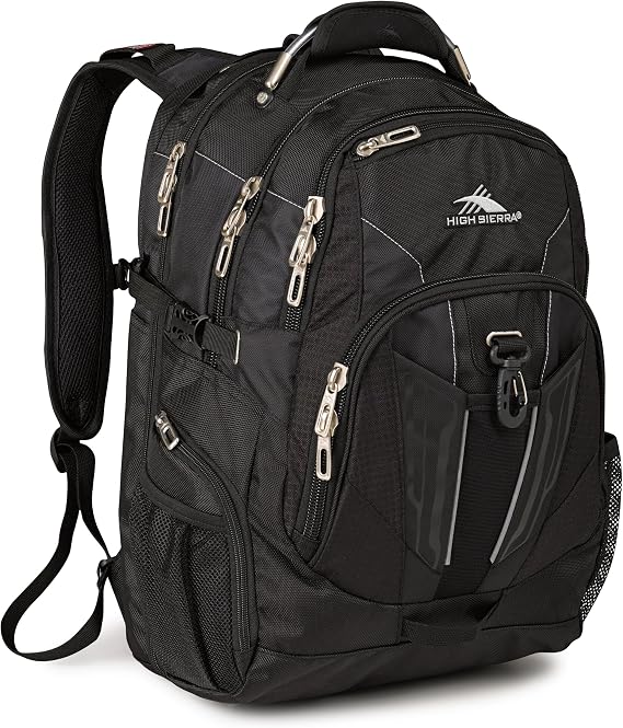 High Sierra XBT, TSA Backpack, Black, International Carry On