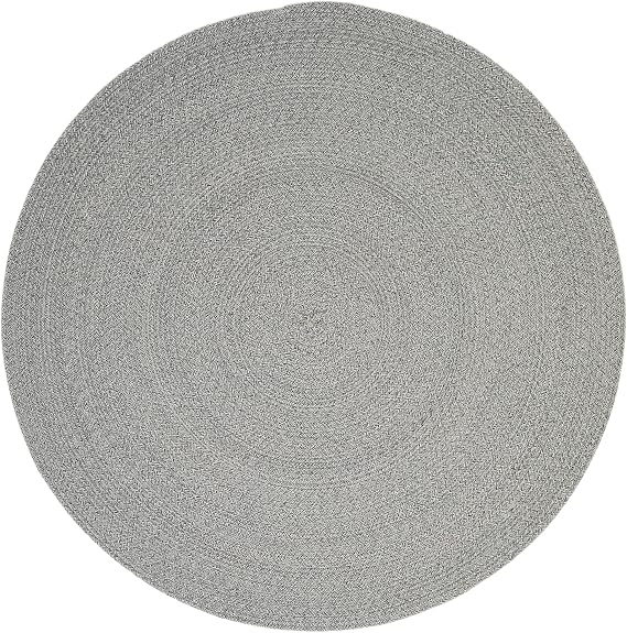 Ocean Home Textile Yikanabİlİr Grİ KirÇilli Pamuklu Hali Kİlİm Ø 120 Cm