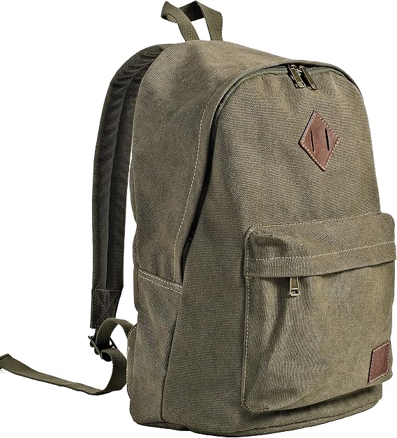 Canvas Vintage Backpack Lightweight Travel Daypack Laptop Backpack College Student Rucksack for Men Women