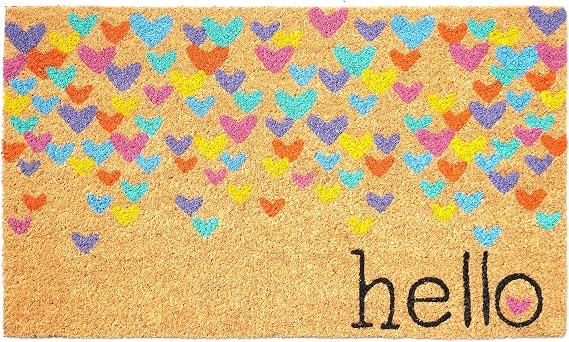 Calloway Mills Colorful Hearts Doormat 17" x 29"
