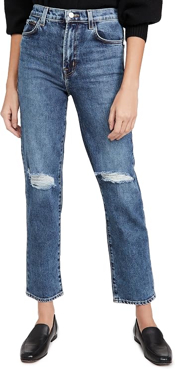 J Brand Women's Jules High Rise Straight Jeans