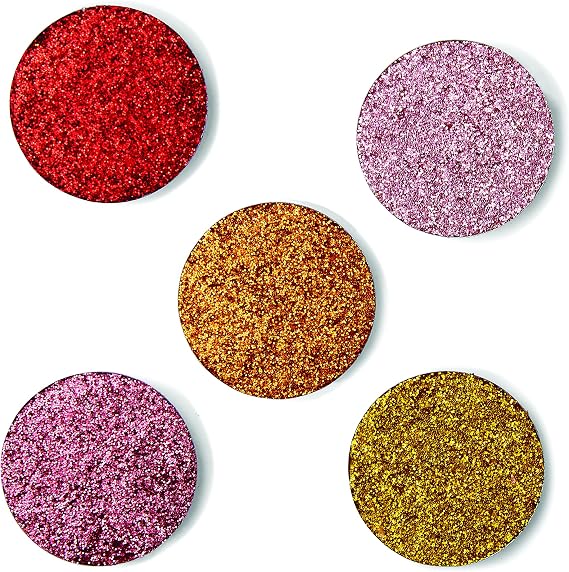 Revolution Beauty London Pro, Refill, Glitter, Eyeshadow Pack, Glisten Here, 5x1.2g