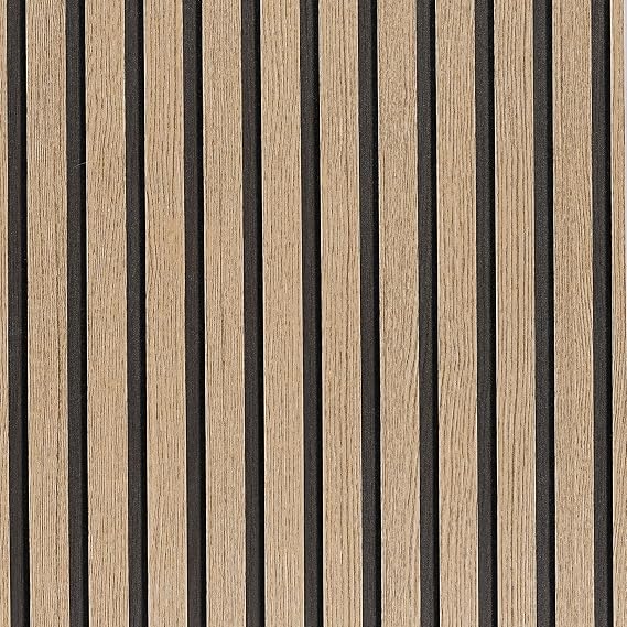Peel and Stick Wallpaper Textured Brown Wood Slat 44.5x254cm Self-Adhesive Waterproof Removable Wall Paper for Kitchen Bedroom Office Decorative Wood Slat Wallpaper