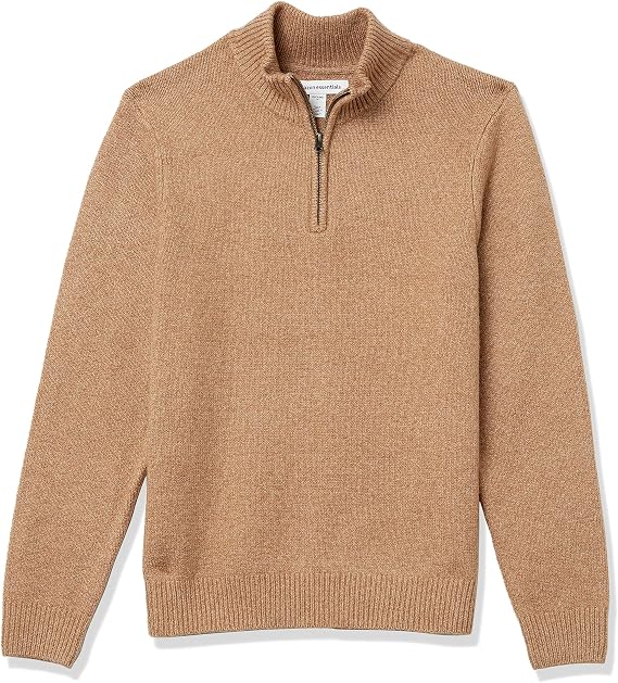 Amazon Essentials Men's Long-Sleeve Soft Touch Quarter-Zip Jumper