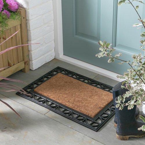 Argos Home Rubber and Coir Doormat - Natural