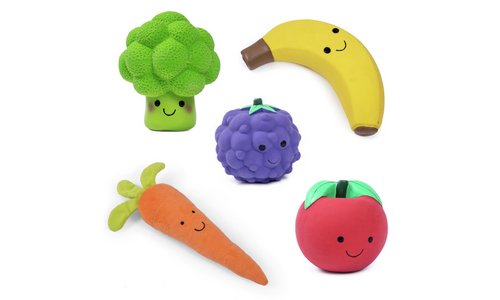 Petface Vegetable Pets 5 A Day Dog Toys
