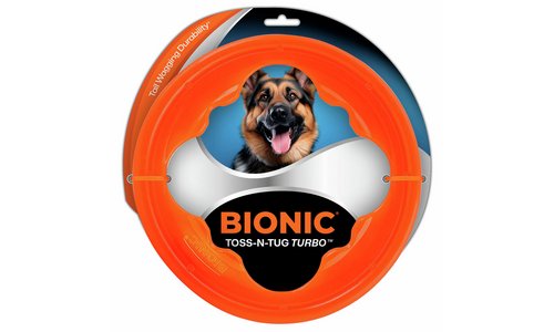 Bionic Toss N Tug Turbo Pet Toy - Orange