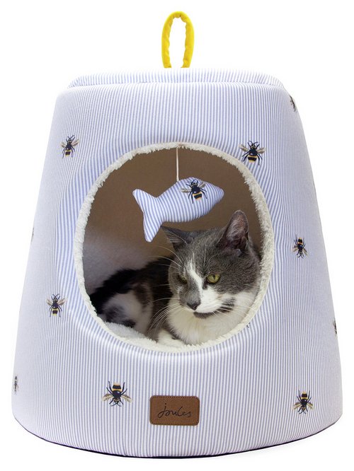 Joules Ticking Bee Cat Bed